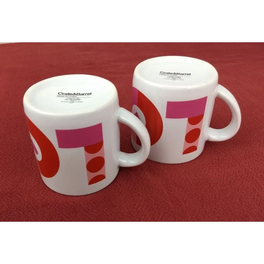 Crate & Barrel LOVE HEART MUGS 3